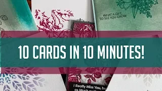 How to make 10 handmade cards in 10 minutes! Seriously