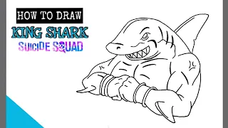 How to Draw a KING SHARK LVL.99 | The Suicide Squad