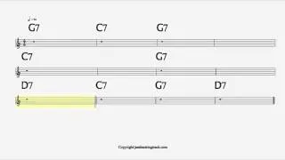 slow blues with Horn in G 74 BPM