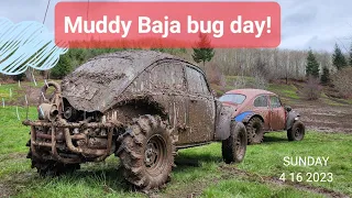 Flinging mud in Baja bug !!!