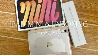 🎀 ipad mini 6 (pink) unboxing + accessories | philippines