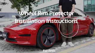 Tesla Wheel Rim Protector for Tesla Accessories Installation Instruction