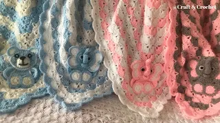 Crochet blanket pattern/Crochet shell pattern