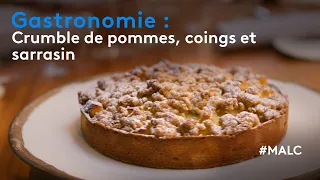 Gastronomie : crumble de pommes, coings et sarrasin