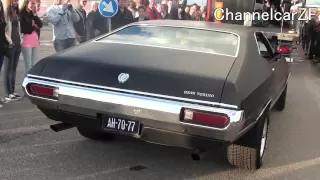 Matt Black Ford Gran Torino - Burning rubber ! - 1080p HD