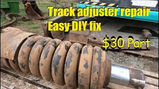 DIY track adjuster seal fix loose tracks fast and easy stop excavator track falling off $30 seal kit