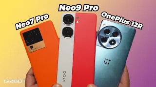 iQOO Neo9 Pro vs OnePlus 12R vs iQOO Neo7 Pro 🔋 Performance & Battery Test