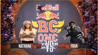 NATHANA vs FRAN TOP 16 BGIRL / RED BULL BC ONE CYPHER BRAZIL 2022 !🔥💥💥🔥 #breaking #redbullbcone