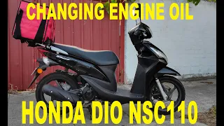 Scooter Honda Dio NSC110 Changing engine oil, Cleaning strainer screen. Video Manual