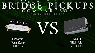 DiMarzio TONE ZONE vs EMG JH HET SET - Bridge Pickup Guitar Tone Comparison Demo