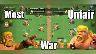Most unfair war in Clash of Clans history.