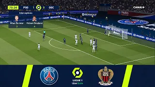 Paris Saint-Germain vs OGC Nice | Ligue 1 Uber Eats 2023/24 • Realistic Full Match Gameplay