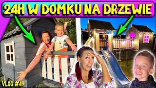 24H W DOMKU NA DRZEWIE 🌳CHALLENGE🌳 *bałam się* 😱 Noc w domku Prezenty i Super Things Vlog #49