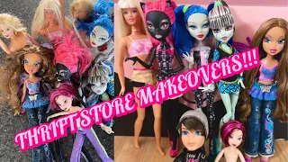 MONSTER HIGH AND BRATZ THRIFT HAUL MAKEOVER!