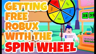 GETTING FREE ROBUX WITH THE SPIN WHEEL IN PLS DONATE ROBLOX
