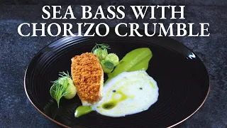 Fine dining SEA BASS recipe | Milk Sauce & Chorizo Crumble