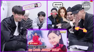 BTS REACTION TO LITTLE JENNIE "SOLO" - COVER DANCE PERFORMANCE