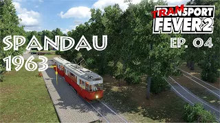 Transport Fever 2 Trams in Spandau 1963 : Trees, stream and tramway overhead