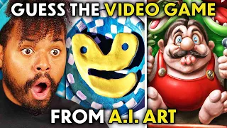 Guess The Video Game From The A.I Art | React