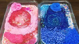 Live : PINK VS BLUE ! Mixing Random Things into GLOSSY Slime! Satisfying Slime Videos