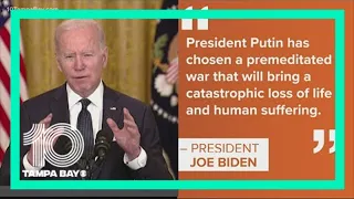 Russia attacks Ukraine; Biden pledges sanctions as Putin warns of 'consequences'