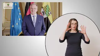 Videobotschaft Ministerpräsident Haseloff: Krise als Chance (mit Gebärdendolmetscherin)