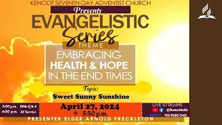 Sweet Sunny Sunshine - Eder Arnold Freckleton - Sabbath  April 27, 2024  -  3:00 & 5:30 pm