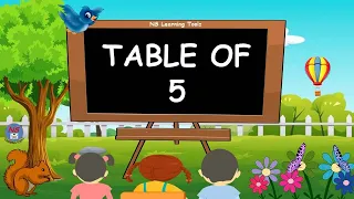 Table of 5, 5x1=5 Multiplication, Maths Tables, Learn Multiplication, 5 ka pahada, 5 Times Tables.