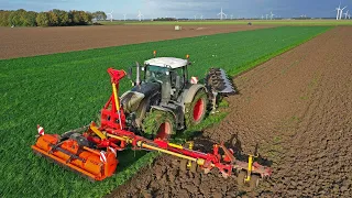 1 tractor 3 jobs | Mowing-ploughing-levelling | Fendt 939 Vario Black Beauty | M.H. Front Roto-Arm