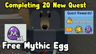 Got Free Mythic Egg! Completing New Black Bear Mythic Quests - Bee Swarm Simulator