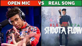 OPEN MIC VS REAL SONG  NLE Choppa ( Shotta Flow )  ( AUTOTUNE VS NO AUTOTUNE  )