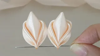 Amazing Ribbon Flower Work - Hand Embroidery Flowers Design - Sewing Hacks - DIY Easy Flower Making