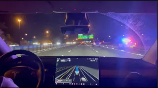 Tesla FSD Supervised Night Drive v12.3.6