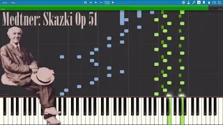Nikolai Medtner: Six Skazki Op.51 No. 3 (Novella) - Synthesia Tutorial