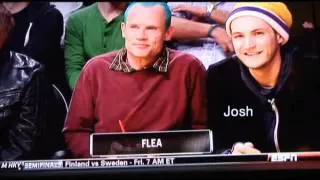 Flea & Josh at Laker Game 2-19-14
