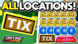 HOW TO GET *ALL CLASSIC 10 TIX LOCATIONS* in Driving Empire!! | ROBLOX CLASSIC EVENT!!