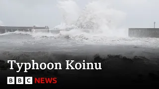 Typhoon Koinu hits Taiwan bringing travel chaos - BBC News