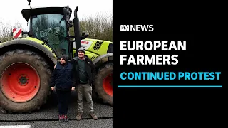 European farmers continue blockades against green laws | ABC News