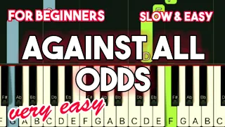 MARIAH CAREY - AGAINST ALL ODDS | SLOW & EASY PIANO TUTORIAL