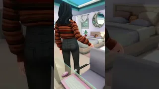 sims 4 building asmr: teen girl bedroom ✨ #thesims4 #shorts