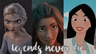 LEGENDS NEVER DIE - DISNEY PRINCESS AMV - ELSA - RAYA-MULAN ✨