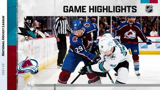 Sharks @ Avalanche 3/31 | NHL Highlights 2022