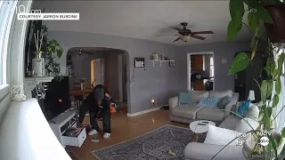 Home burglary caught on camera