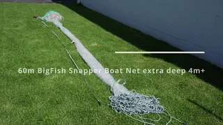 Snapper Bigfish Fishing Nets 5.5inch /140mm. Mesh x 0.60mm dia twine x 36MD. Lead Core Rope