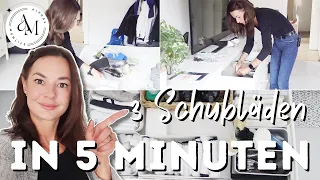 💕 3 Schubladen in 5 Minuten ausmisten und organisieren 💕 Clean with me