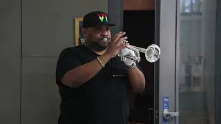 Rashawn Ross Testing out 180S37 Trumpets at Bach