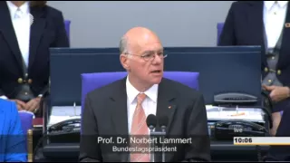 Prof. Dr. Norbert Lammert im Deutschen Bundestag zum Thema Flüchtlingshilfe