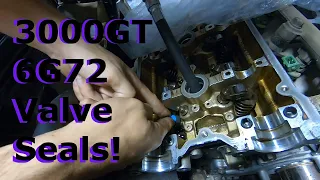 Mitsubishi 3000GT 6G72 V6 Valve Seals Replacement!