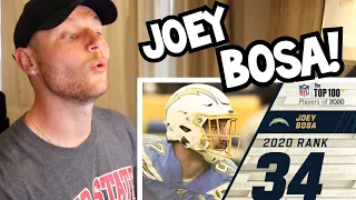 Rugby Player Reacts to JOEY BOSA (Los Angeles Chargers DE) #34 The NFL Top 100 Players of 2020!