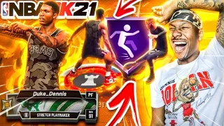 Duke Dennis FIRST GAME With BRAND NEW Stretch Playmaker! FIRST ANKLE BREAKER on 2K21! BEST BUILD!